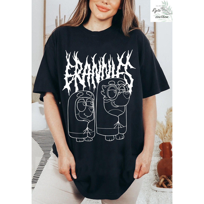 Bluey and Bingo Grannies Sketch Comfort Colors® Shirt, Bluey and Bingo Shirt, Bluey Heeler shirt, Bingo Heeler Shirt - 1.jpg