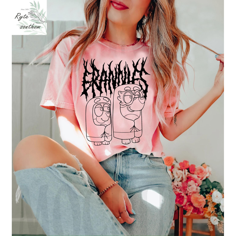 Bluey and Bingo Grannies Sketch Comfort Colors® Shirt, Bluey and Bingo Shirt, Bluey Heeler shirt, Bingo Heeler Shirt - 3.jpg