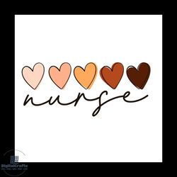 melanin hearts nurse svg, afro svg, black history month svg