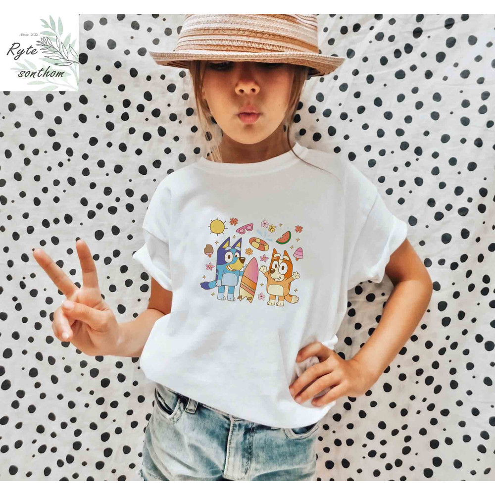 Bluey and Bingo Summer Doodle Retro Comfort Colors® Shirt, Bluey and Bingo Doodle Vintage Shirt, Bluey and Bingo Vintage Tee - 4.jpg