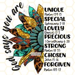 god says you are png  faith clipart  sunflower png