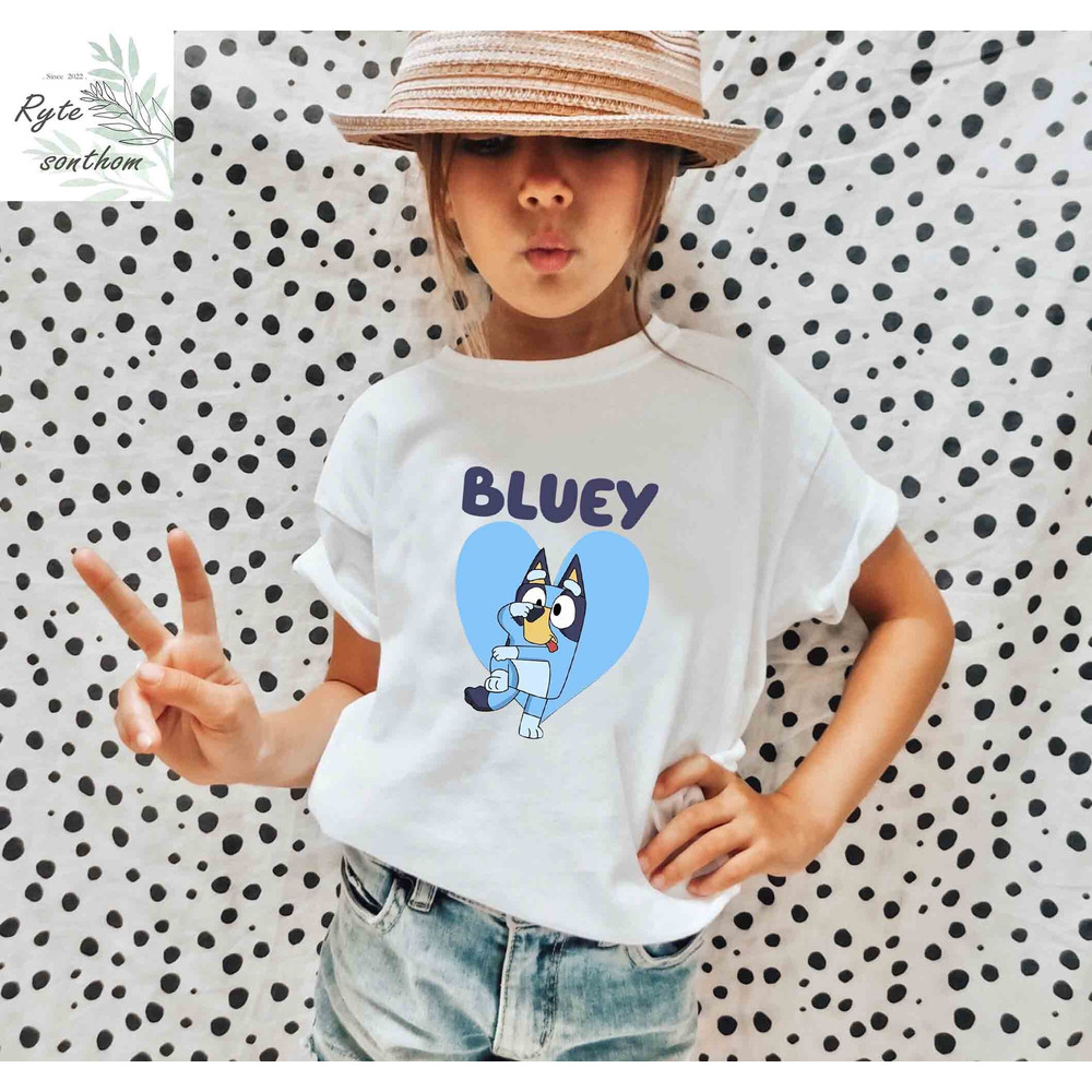 Bluey Dancing and Heart Comfort Colors® Shirt, Bluey Dancing Premium Shirt, Bluey Cartoon Shirt, Bluey Dancing clothes - 4.jpg