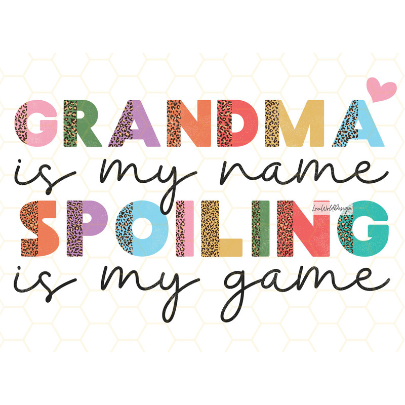 Grandma Is My Name Spoiling Is My Game PNG Nana png Sublimation Design Digital Design Download Grandma Life png Grandma png - 1.jpg