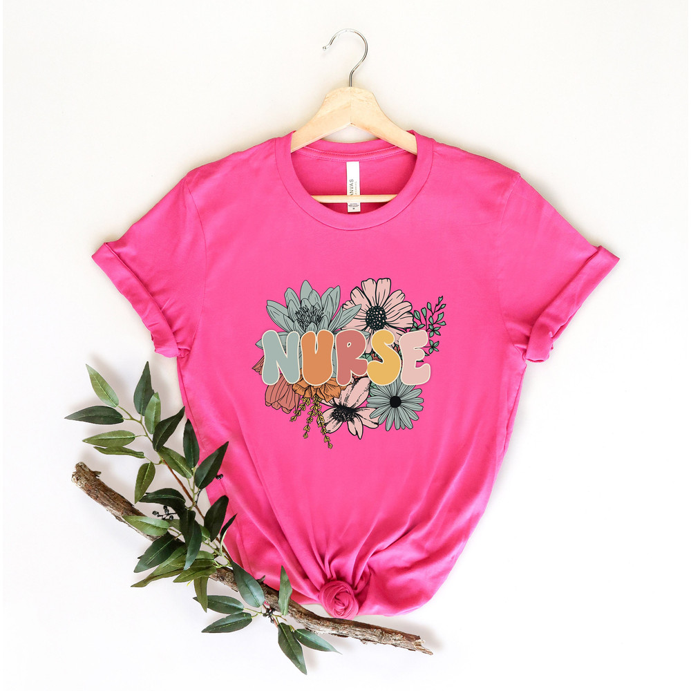 Flower Nurse Shirt, Strong Nurse Team Shirt, Nurse T-Shirt, Nurse Gifts, Nurse tshirt, Nurse Squad Shirt, Nurse Team Shirt, Nurse Tee - 2.jpg