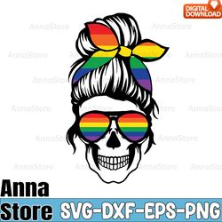 lgbtq skull mom svg,lgbt svg,lesbian svg , gay svg, bisexual svg, transgender svg, queer svg,pride svg,questioning svg