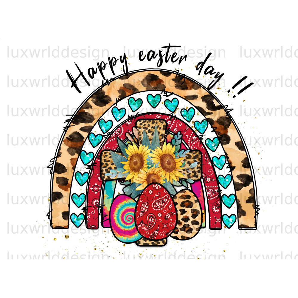 Happy Easter Day Leopard PNG Easter png Happy Easter Day png Sublimation Design Digital Design Download Western Easter png - 1.jpg