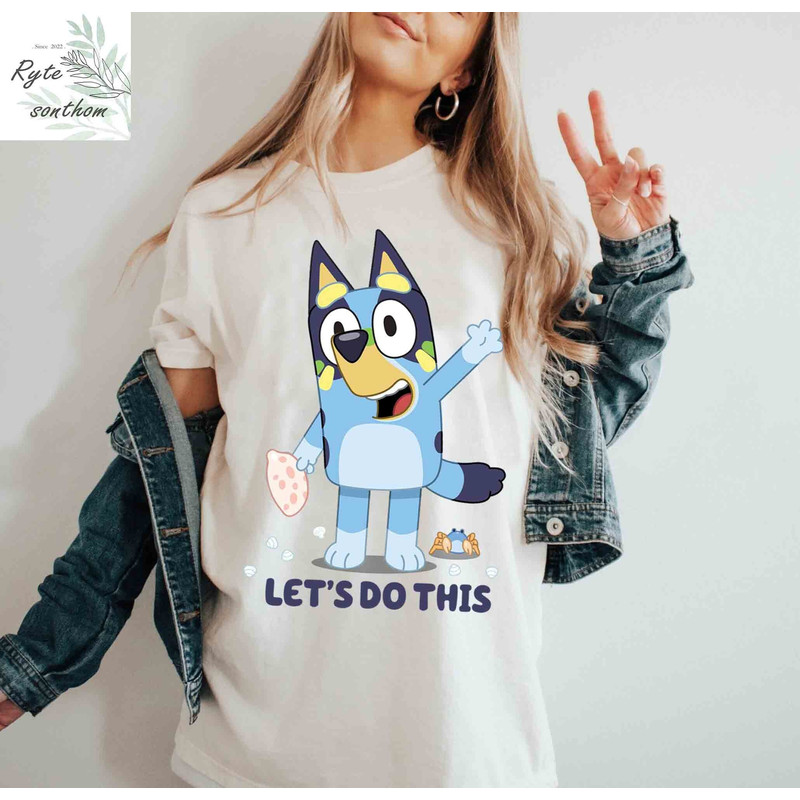 Bluey Summer - Let's Do This Comfort Colors® Shirt, Bluey Crab Premium Shirt, Bluey Summer Crab Shirt, Bluey Summer clothes - 1.jpg