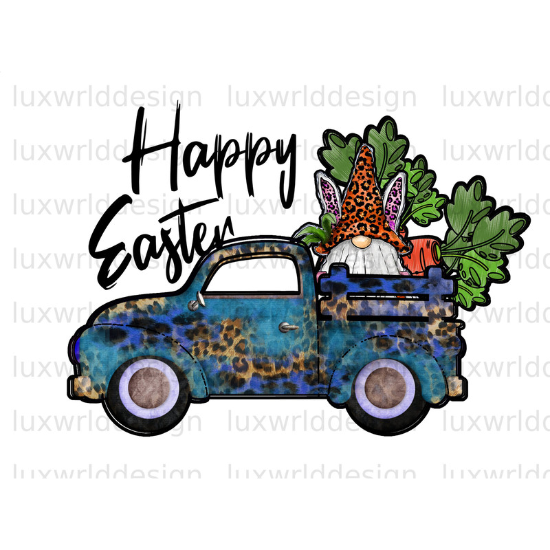 Happy Easter Truck PNG Easter png Happy Easter Day png Sublimation Design Digital Design Download Western Easter png - 1.jpg