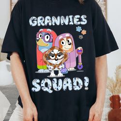 bluey, bingo, muffin - grannies squad comfort colors shirt,