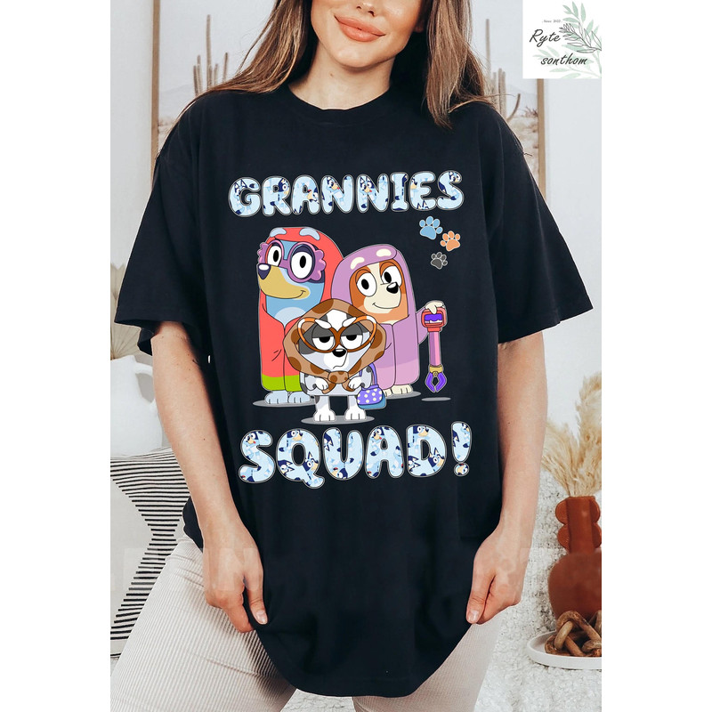 Bluey, Bingo, Muffin - Grannies Squad Comfort Colors® Shirt, Bluey Grannies Squad Shirt, Bluey Grannies Meme Tee - 1.jpg