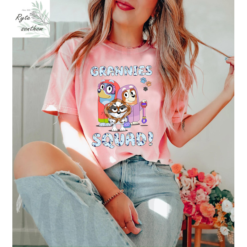 Bluey, Bingo, Muffin - Grannies Squad Comfort Colors® Shirt, Bluey Grannies Squad Shirt, Bluey Grannies Meme Tee - 3.jpg