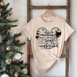 walking in a winter wonderland sweatshirt or shirt mickey mouse shirt mickey doodle castle magic castle t-shirt christma