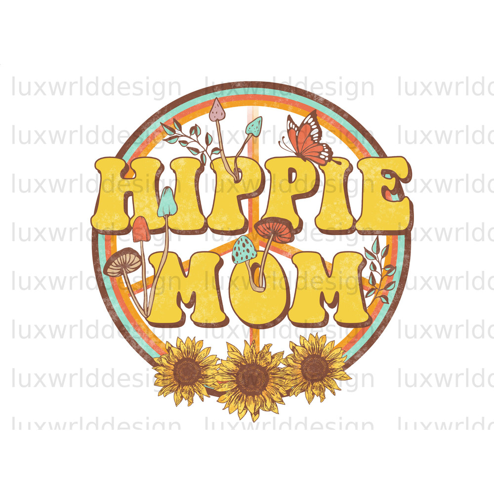 Hippie Mom Retro PNG  Hippie png  Hippie Soul png  Sublimation Design  Digital Design Download  Peace Sign png  Little Hippie - 1.jpg