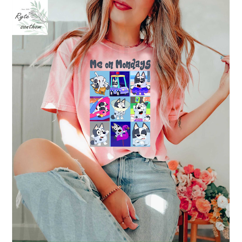 Muffin Me At Mondays Comfort Colors® Shirt, Muffin Monday Funny Shirt, Muffin Heeler shirt, Muffin Cousin Shirt - 3.jpg