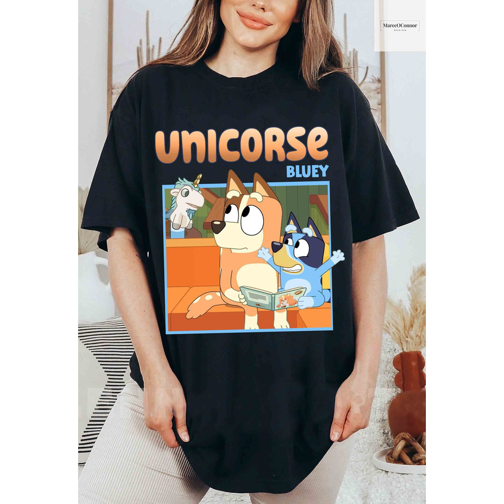 Unicorse Bluey Comfort Colors® Shirt, Chilli, Bluey and Unicorse Meme Shirt, Unicorse Bluey Shirt, Unicorse Bluey Funny Tee - 1.jpg