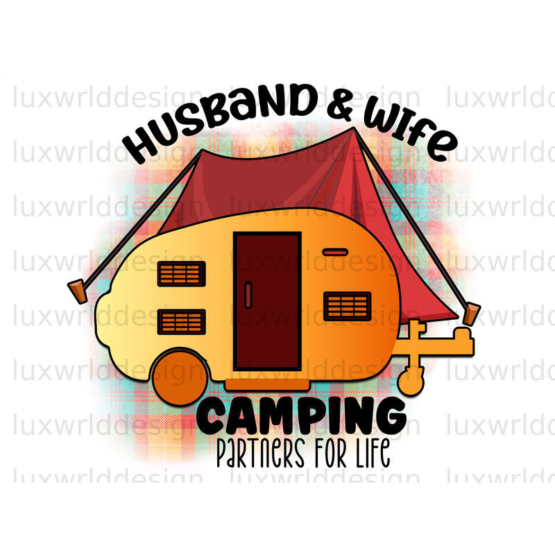 Husband And Wife Camping Partners For Life PNG Camping png Camp Life Sublimation Design Digital Design Download Camping Shirt png - 1.jpg