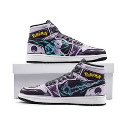 mewtwo pokemon jd1 shoes, mewtwo pokemon jordan 1 shoes, mewtwo jordan 1 sneakers, mewtwo shoes, mewtwo sneaker