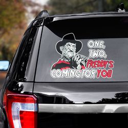 movie sticker, freddy krueger decal, movie sticker for car, movie car decal, movie decal, freddy krueger sticker