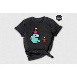 among us shirt, cute birthday shirt, among us birthday party tee, imposter shirt, video game birthday t-shirt