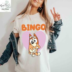 bingo dance heart comfort colors digital, bingo heeler premium