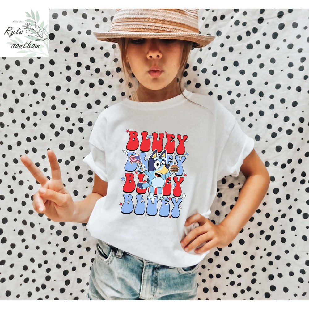 Bluey 4th of July America Flag Comfort Colors® Shirt, Bluey 4th of July Shirt, Bluey 4th of July America Flag 2023 Shirt - 4.jpg