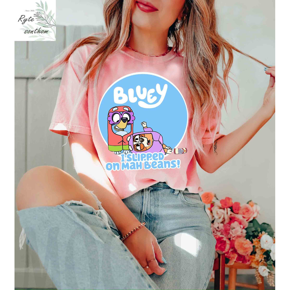 Bluey and Bingo - I Slipped on My Beans Circle Comfort Colors® Shirt, Bluey and Bingo Grannies Shirt, Bluey and Bingo Grannies Meme Tee - 3.jpg