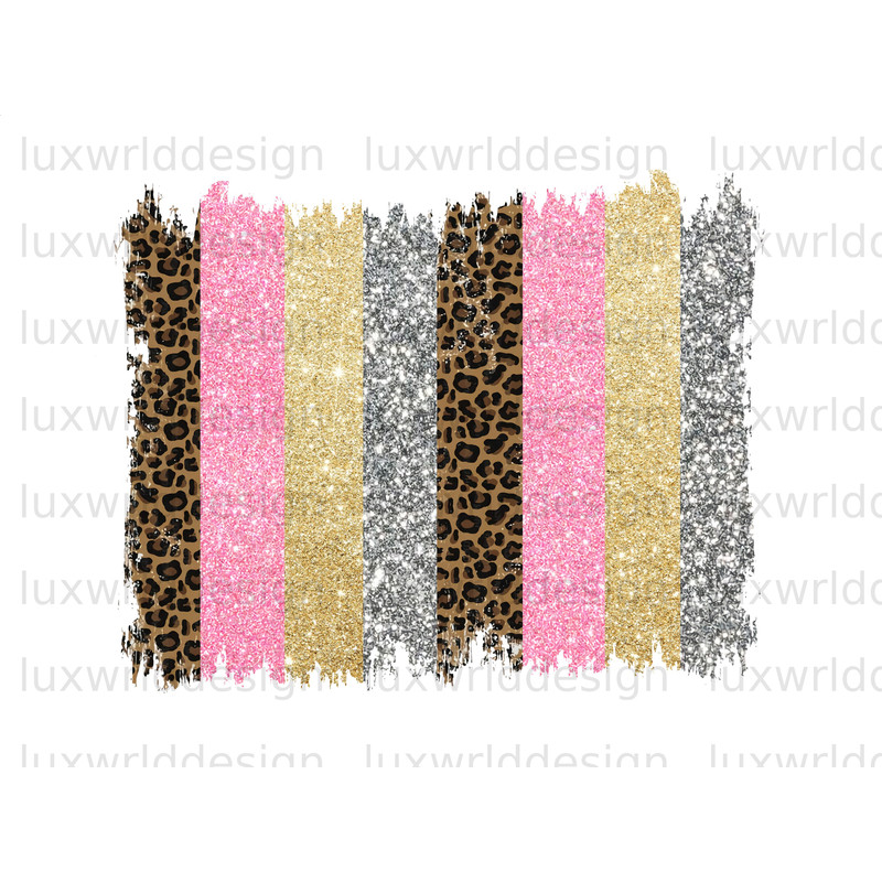 Leopard Pink Gold Silver Glitter Background PNG