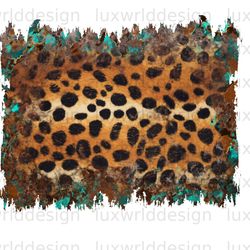 leopard turquoise background png  western backgrou