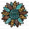 Leopard Turquoise Sunflower PNG Sunflower png Western Sunflower png Sublimation Design Digital Design Download Turquoise Sunflower - 1.jpg