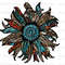 Leopard Turquoise Gemstone Sunflower PNG Sunflower png Western Sunflower png Sublimation Design Digital Design Download - 1.jpg