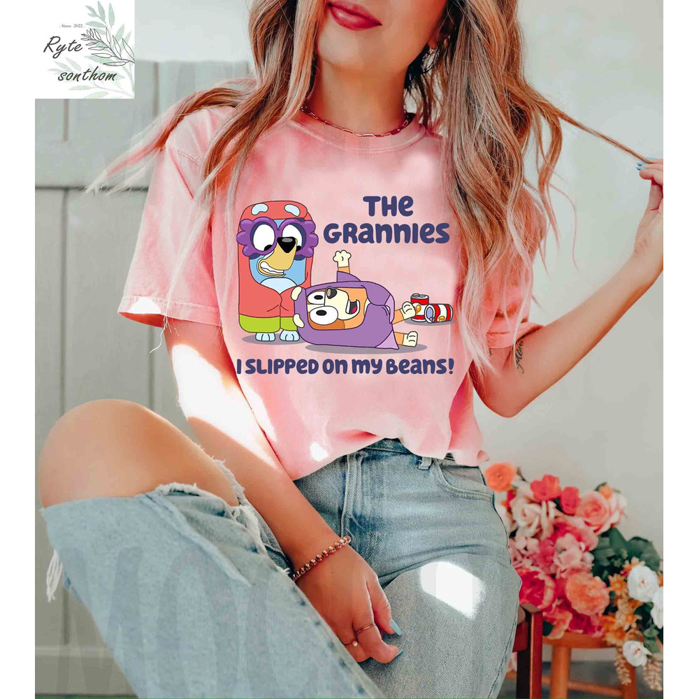 Bluey and Bingo - The Grannies, I Slipped on My Beans Comfort Colors® Shirt, Bluey Grannies Shirt, Bluey and Bingo Grannies Meme Tee - 2.jpg