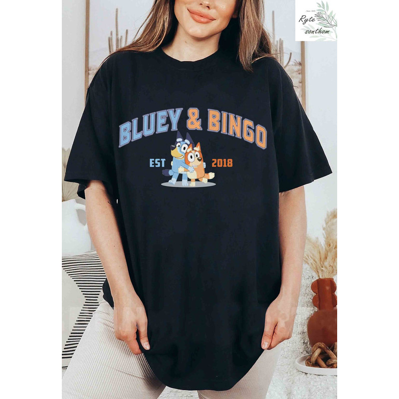Bluey and Bingo Est 2018 Comfort Colors® Shirt, Bluey and Bingo Est 2018 Premium Shirt, Bluey and Bingo Clothes - 1.jpg