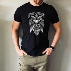 skull harley davidson t-shirt, harley davidson shirt, bike week shirts, biketoberfest, cycle, vintage 1997 hd harley dav