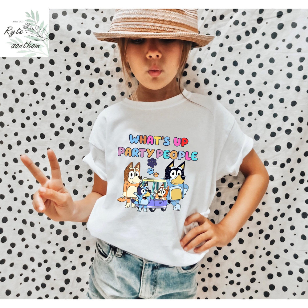 Bluey Family - What's Up Party People Comfort Colors® Shirt, Heeler Family Shirt, Bluey Meme Shirt, Bluey Family Shirt - 4.jpg