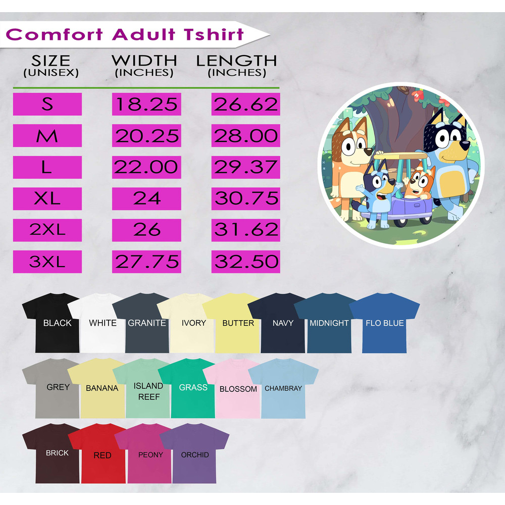 Bluey Family 4th Of July Comfort Colors® Shirt, Heeler Family Independence Day Shirt, Bandit Heeler Family 4th Of July Firework Shirt - 7.jpg