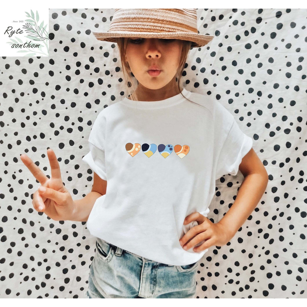 Bluey Family Hearts Comfort Colors® Shirt, Heeler Family Hearts Shirt, Bluey Family Hearts Shirt, Bluey Heart Clothes - 3.jpg