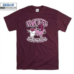 the pink panther pink life t shirt paint art cartoon t-shirt tshirt s-m-l-xl-xxl-3xl-4xl-5xl oversized men women unisex