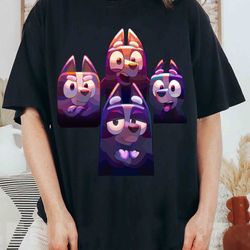 bluey, bingo, muffin, sock heeler neon comfort colors digital,