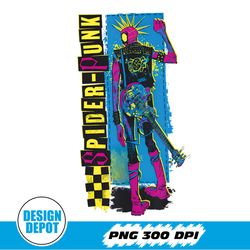across the spider verse spider punk png, spiderman png, spider man 2023 png, spiderverse png, peter parker gift ideas