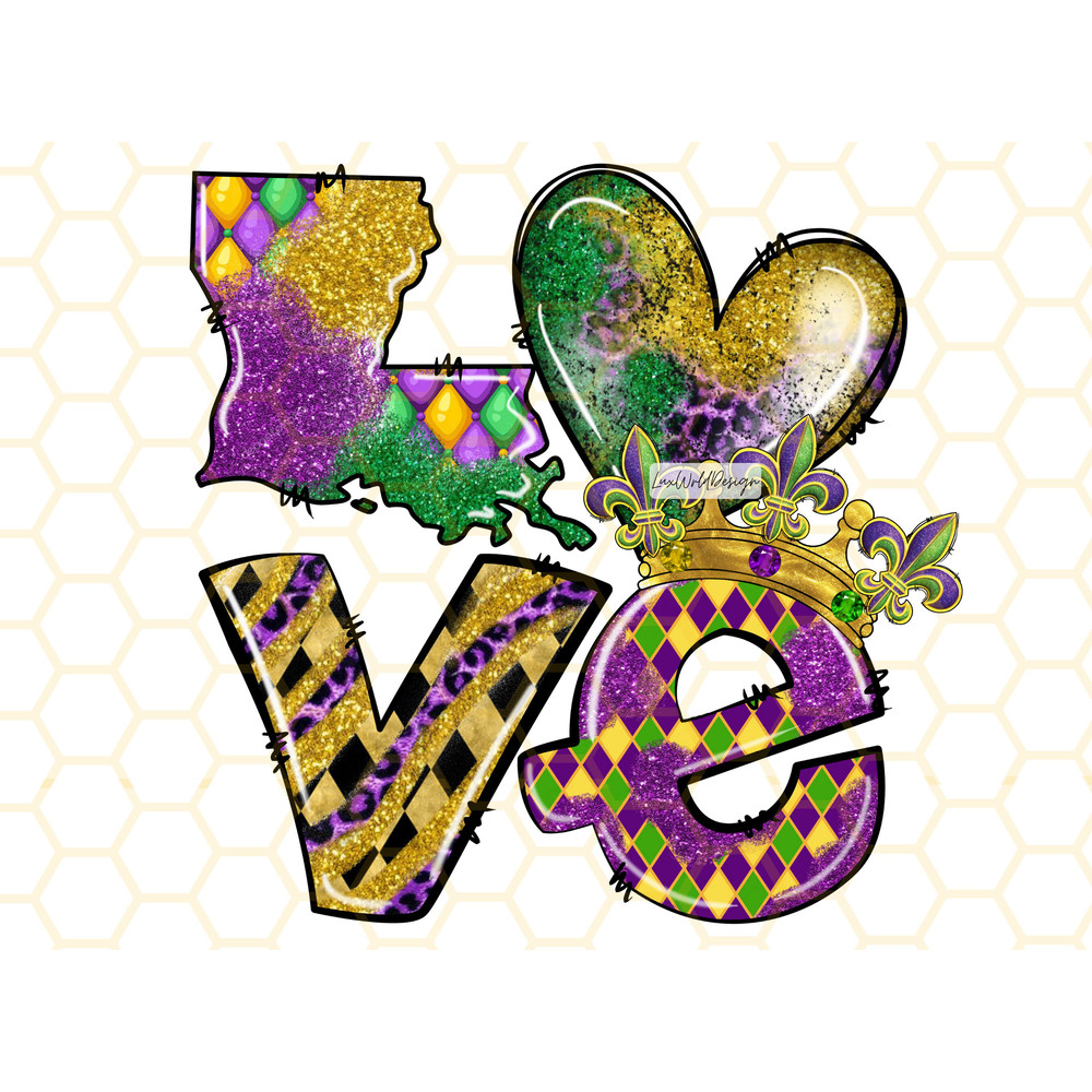 Love Mardi Gras PNG Mardi Gras png Mardi Gras Design Png Fleur de Lis Png Sublimation Design Digital Design Download - 1.jpg