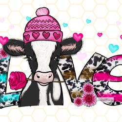 love png  cow sublimation png  valentines png  sub
