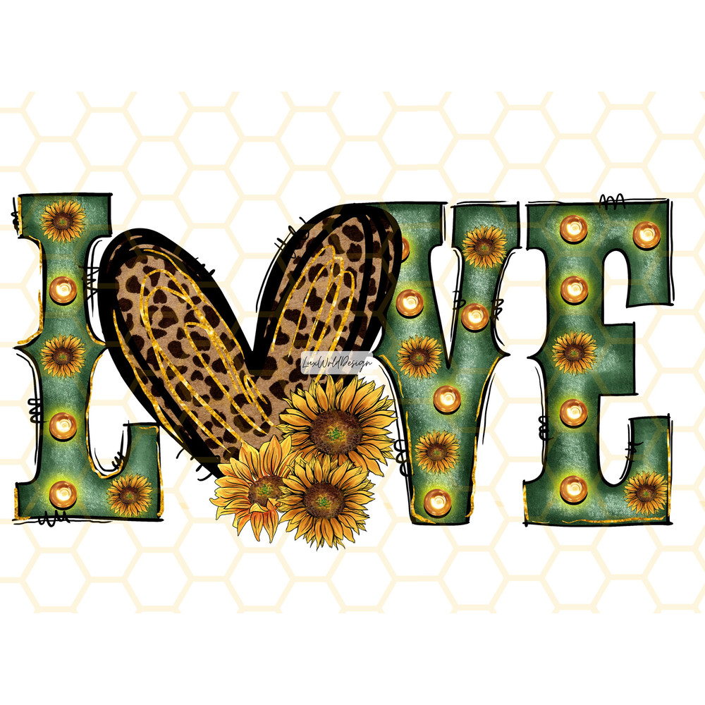 Love PNG Sunflower png Western png Love Western png Positive png Sublimation Design Digital Design Download - 1.jpg
