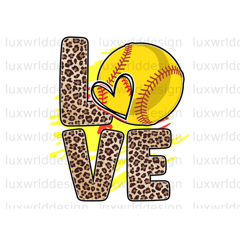 Love Softball PNG Softball Clipart Softball png Sublimation Design Digital Design Softball Shirt Design Sublimate Designs - 1.jpg
