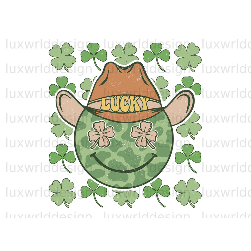Lucky Smiley Face PNG St Patrick's Day png St Patricks png Sublimation Design Lucky Shamrock png Digital Download Lucky Png - 1.jpg