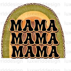 mama retro leopard png mama png mothers day png