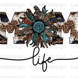 mom life western leopard png mama png mothers da