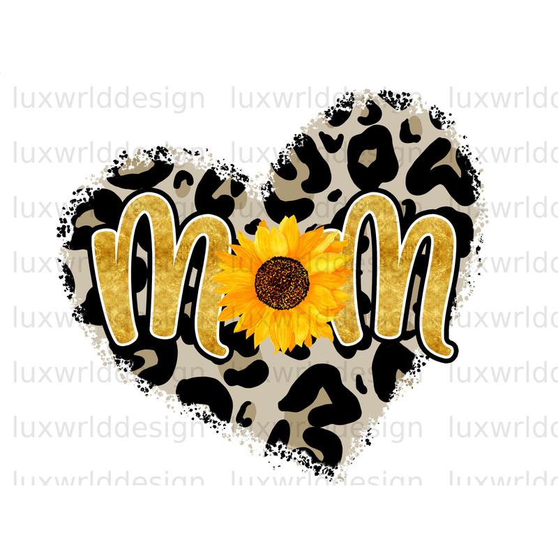 Mom Sunflower Heart PNG Mama png Mother's Day png Sublimation Design Digital Design Download Mom png Sublimate Designs - 1.jpg