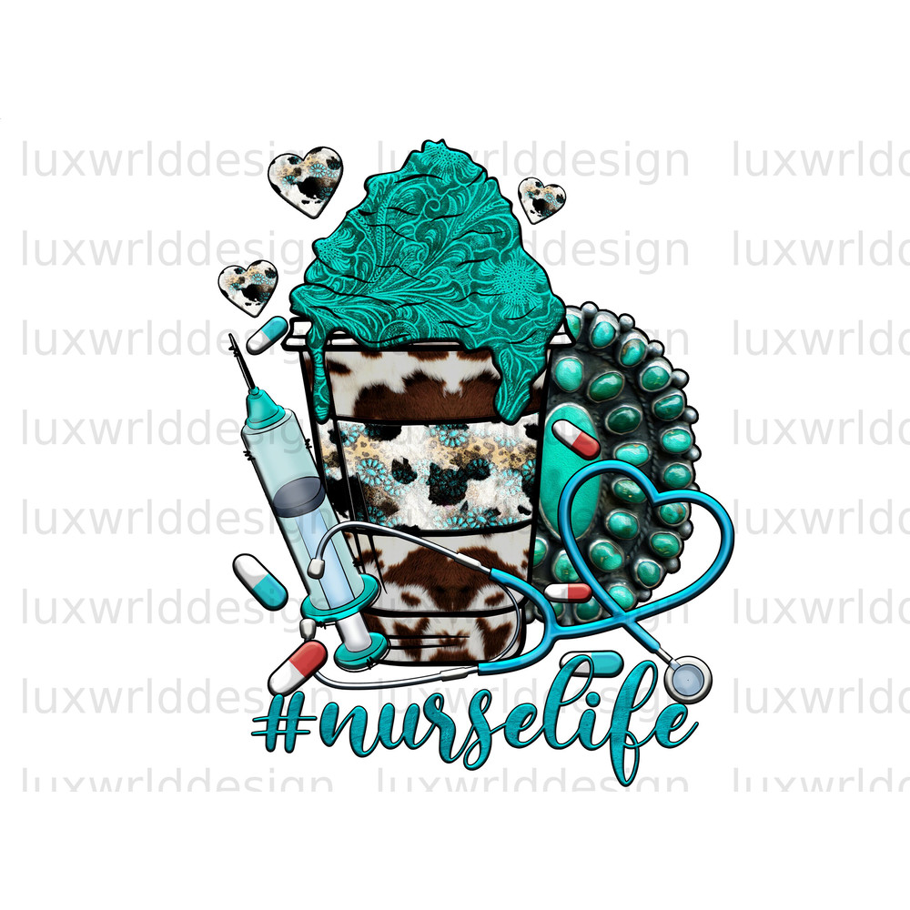 Nurse Life Coffee Western PNG Nurse png Nursing png Sublimation Design Digital Design Download Nurse Life png Sublimate Designs - 1.jpg