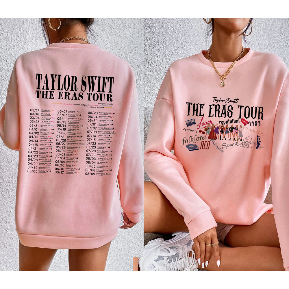 Custom Taylor Eras Tour Shirt, The Eras Tour Merch, Swifties The Eras Tour Sweatshirt, Taylor All Album Shirt - 3.jpg