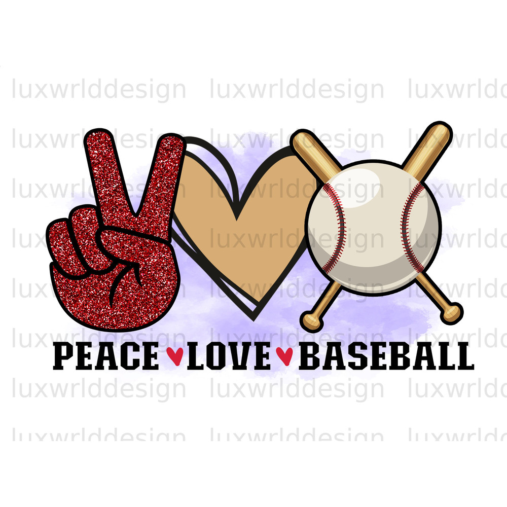 Peace Love Baseball PNG Baseball Clipart Baseball Mom png Sublimation Design Digital Design Baseball Shirt png Sublimate Designs - 1.jpg
